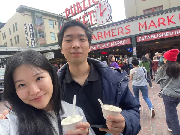 My girlfriend Anne and I at Pike Place, Seattle, June 2024