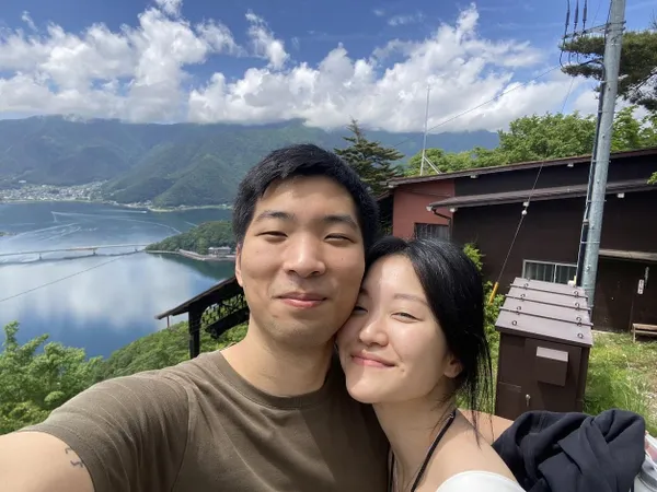 My girlfriend Anne and I near Mt. Fuji in Japan